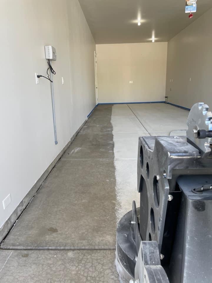 Diamond grinding surface prep before professional coating installation - Sparks Coatings Utah
